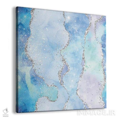 تابلو بافت عقیق براق اقیانوسی شماره ۱ اثر آلوک دیزاین - نمای پرسپکتیو محصول