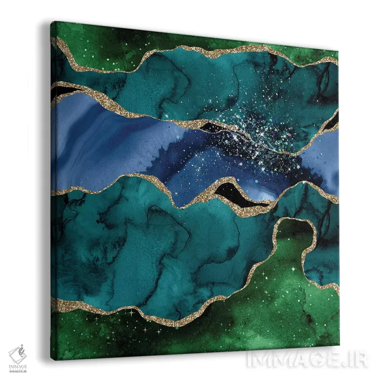 تابلو بافت عقیق طاووسی براق شماره ۱ اثر آلوک دیزاین - نمای پرسپکتیو محصول