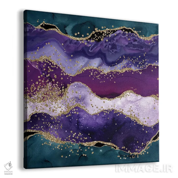 تابلو بافت عقیق طاووسی براق شماره ۶ اثر آلوک دیزاین - نمای پرسپکتیو محصول