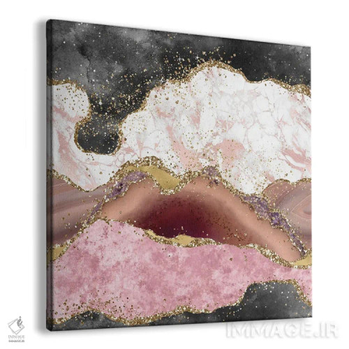 تابلو بافت عقیق صورتی براق شماره ۱ اثر آلوک دیزاین - نمای پرسپکتیو محصول