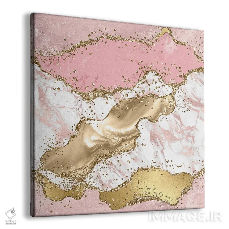تابلو بافت عقیق صورتی براق شماره ۳ اثر آلوک دیزاین - نمای پرسپکتیو محصول