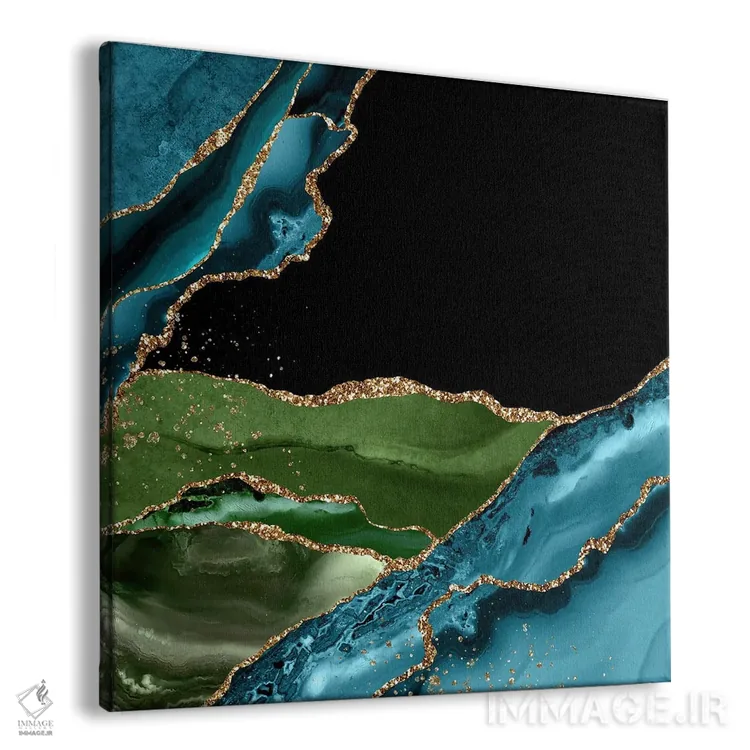 تابلو بافت عقیق طاووسی شماره ۳ اثر آلوک دیزاین - نمای پرسپکتیو محصول