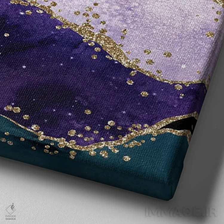 تابلو بافت عقیق طاووسی براق شماره ۶ اثر آلوک دیزاین - نمای نزدیک بافت بوم