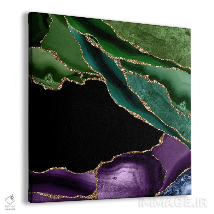 تابلو بافت عقیق طاووسی شماره ۶ اثر آلوک دیزاین - نمای پرسپکتیو محصول