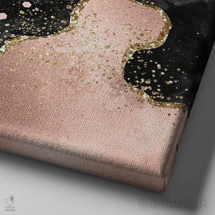 تابلو بافت عقیق صورتی براق شماره ۲ اثر آلوک دیزاین - نمای نزدیک بافت بوم