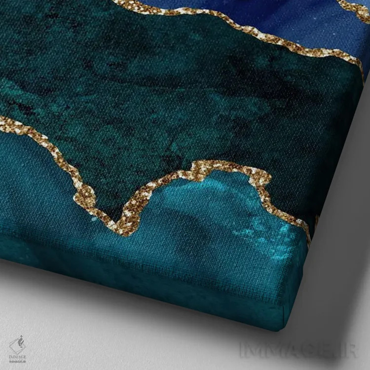 تابلو بافت عقیق طاووسی شماره ۲ اثر آلوک دیزاین - نمای نزدیک بافت بوم