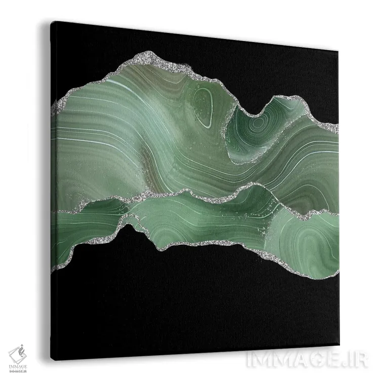 تابلو بافت عقیق نقرهای مریمگلی شماره ۴ اثر آلوک دیزاین - نمای پرسپکتیو محصول