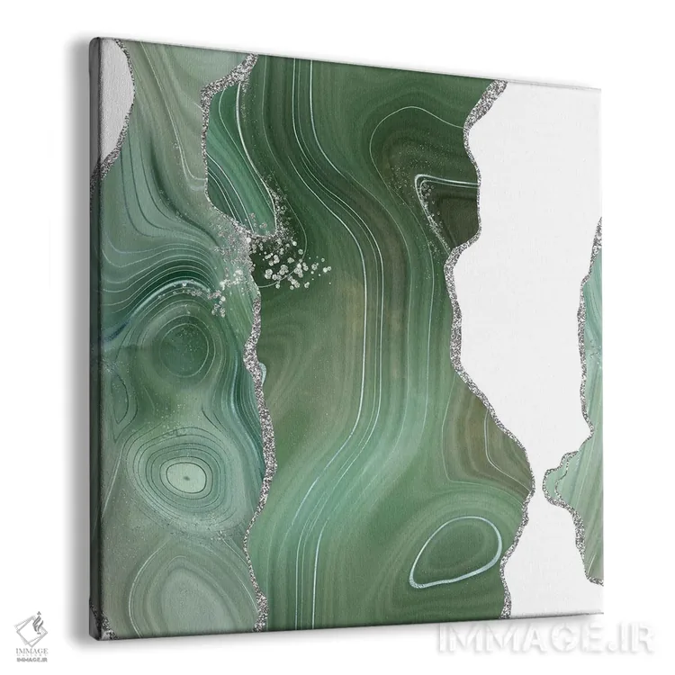 تابلو بافت عقیق نقرهای مریمگلی شماره ۸ اثر آلوک دیزاین - نمای پرسپکتیو محصول