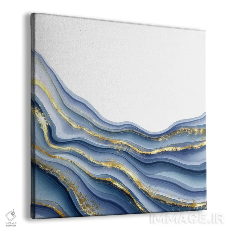تابلو بافت عقیق آبی درخشان شماره ۳ اثر آلوک دیزاین - نمای پرسپکتیو محصول