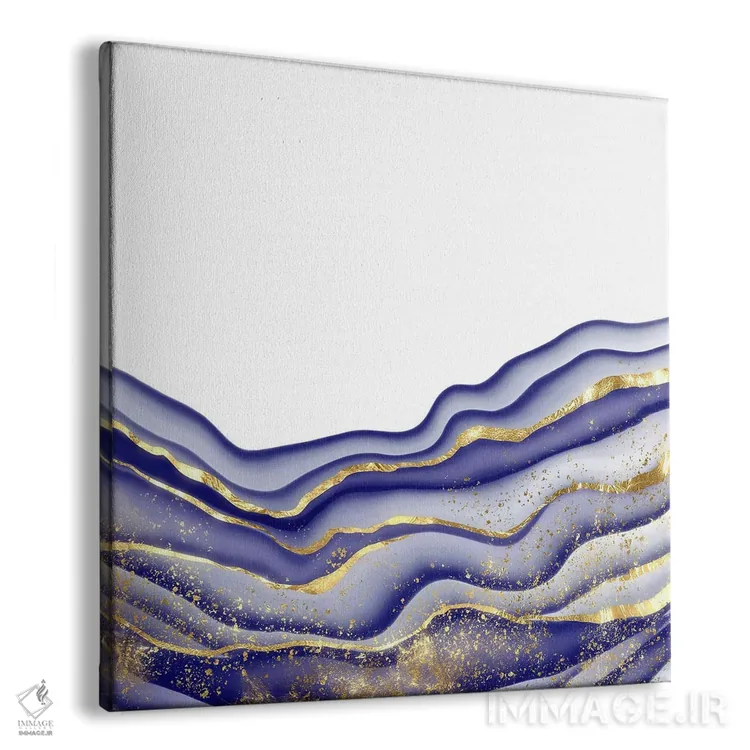 تابلو بافت عقیق آبی درخشان شماره ۱۵ اثر آلوک دیزاین - نمای پرسپکتیو محصول