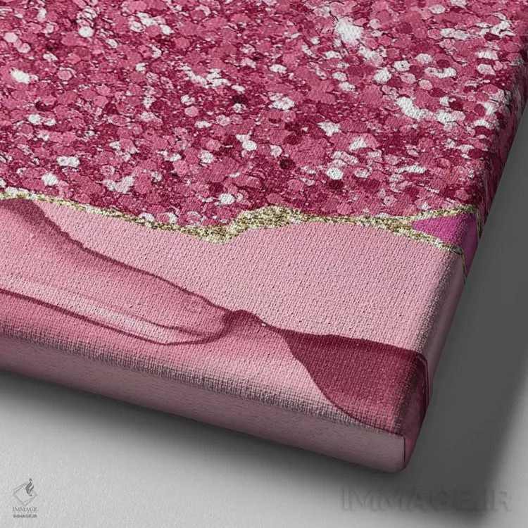 تابلو بافت درخشان و تلالؤ عقیق شماره ۱ اثر آلوک دیزاین - نمای نزدیک بافت بوم