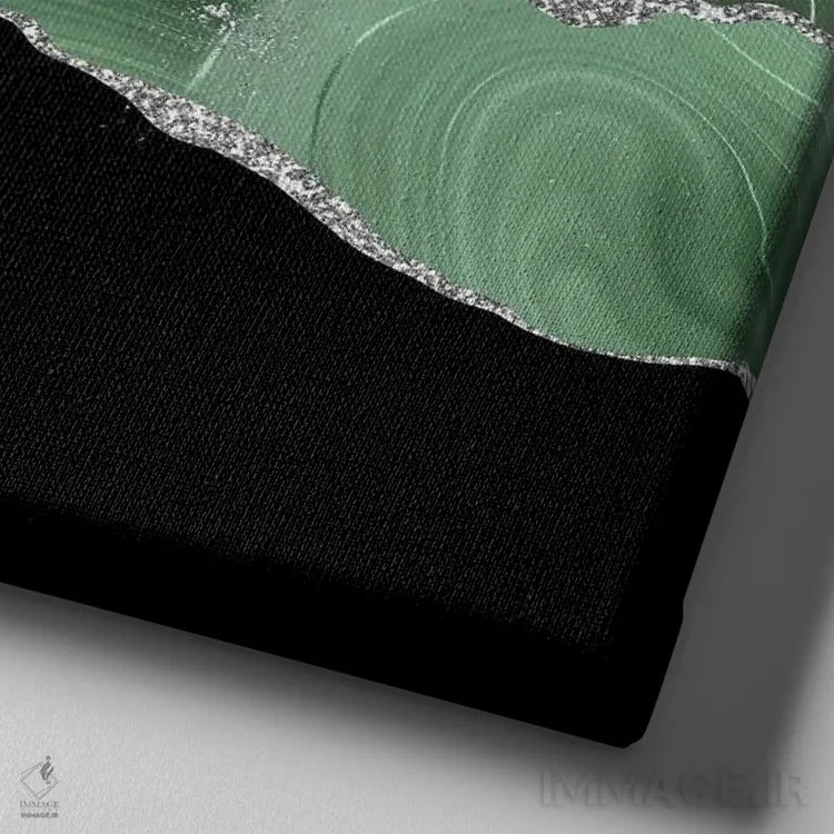 تابلو بافت عقیق نقرهای مریمگلی شماره ۴ اثر آلوک دیزاین - نمای نزدیک بافت بوم