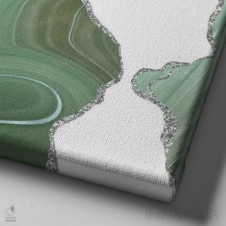 تابلو بافت عقیق نقرهای مریمگلی شماره ۸ اثر آلوک دیزاین - نمای نزدیک بافت بوم