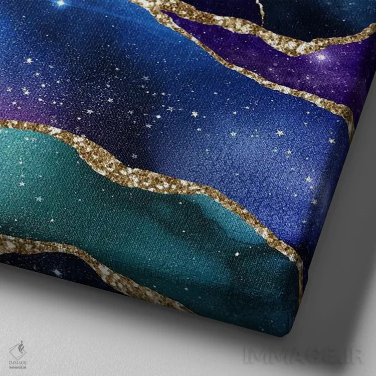 تابلو بافت عقیق ستارهای شماره ۲ اثر آلوک دیزاین - نمای نزدیک بافت بوم