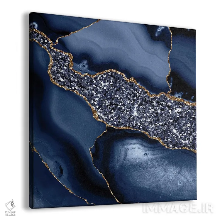 تابلو بافت عقیق براق اقیانوسی شماره ۵ اثر آلوک دیزاین - نمای پرسپکتیو محصول