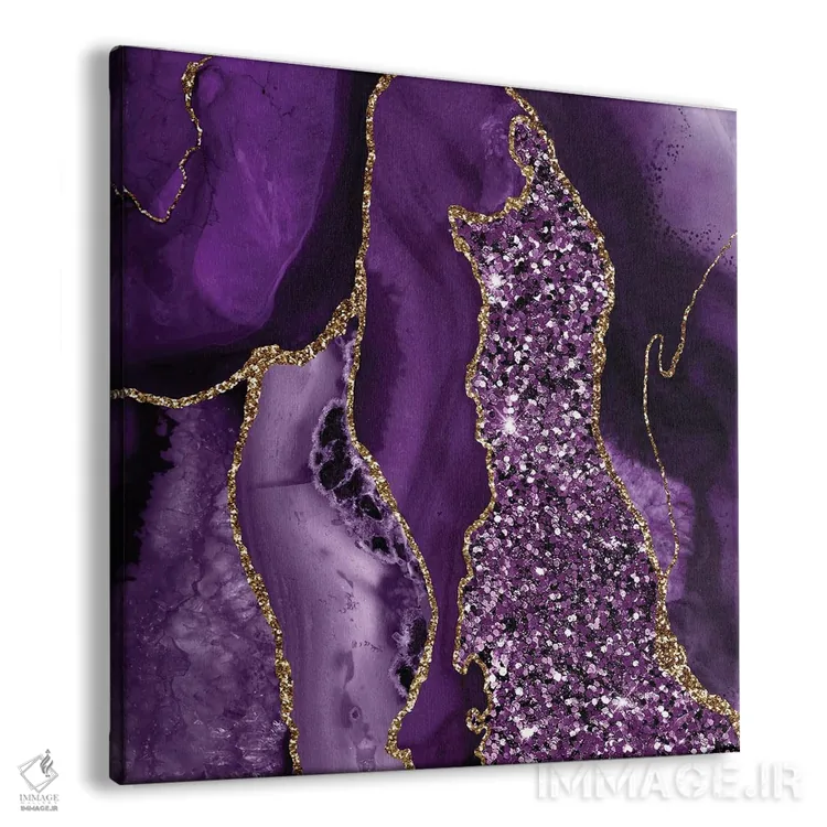 تابلو بافت عقیق براق اقیانوسی شماره ۴ اثر آلوک دیزاین - نمای پرسپکتیو محصول