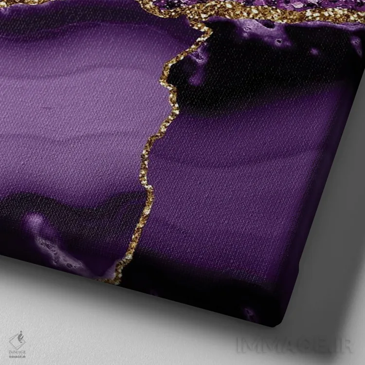 تابلو بافت عقیق براق اقیانوسی شماره ۲ اثر آلوک دیزاین - نمای نزدیک بافت بوم