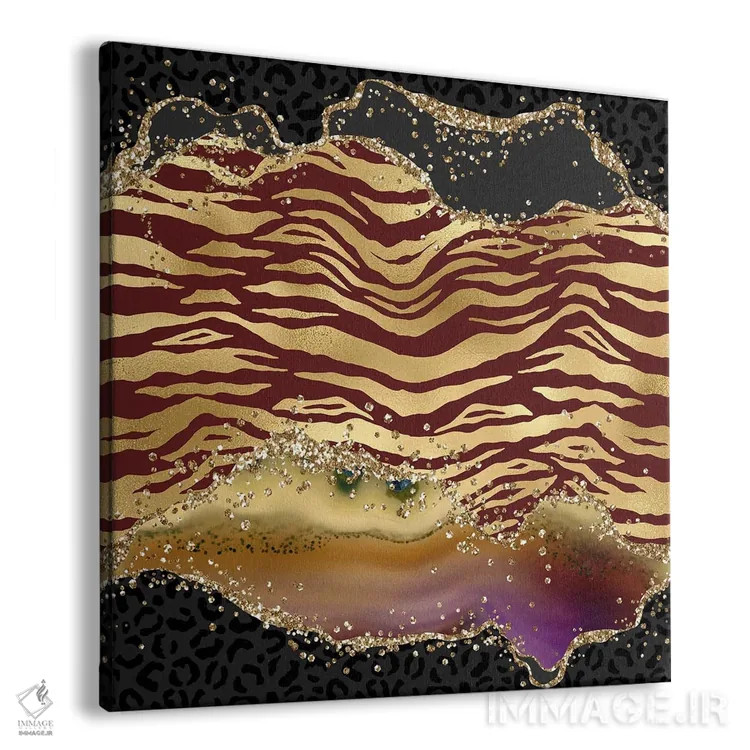 تابلو بافت عقیق وحشی براق شماره ۴ اثر آلوک دیزاین - نمای پرسپکتیو محصول