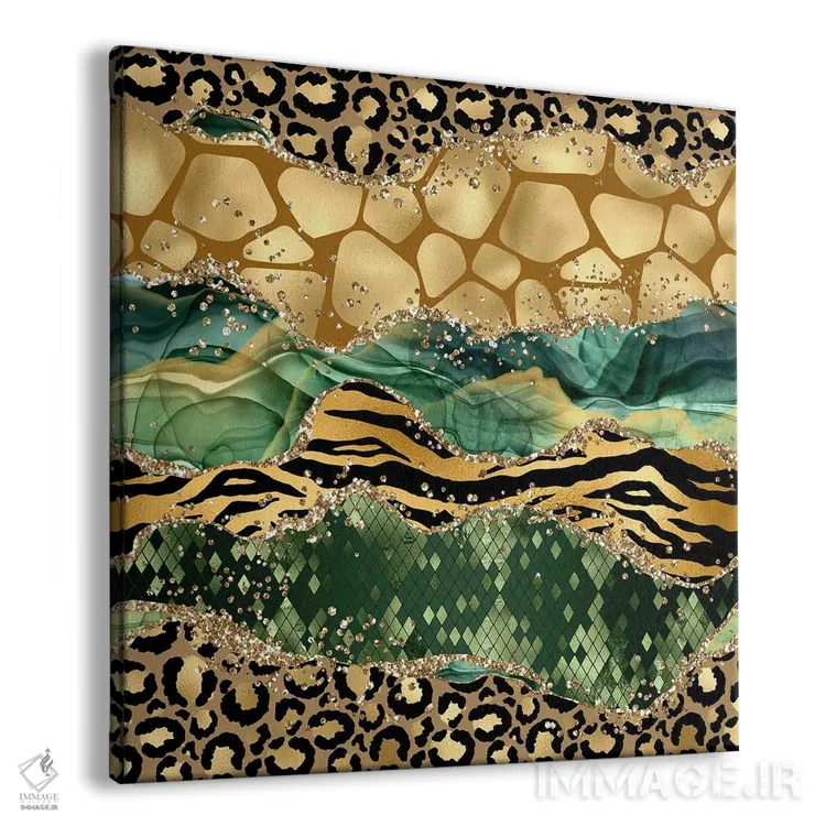 تابلو بافت عقیق وحشی براق شماره ۶ اثر آلوک دیزاین - نمای پرسپکتیو محصول