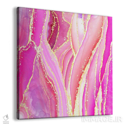 تابلو بافت عقیق صورتی درخشان شماره ۷ اثر آلوک دیزاین - نمای پرسپکتیو محصول