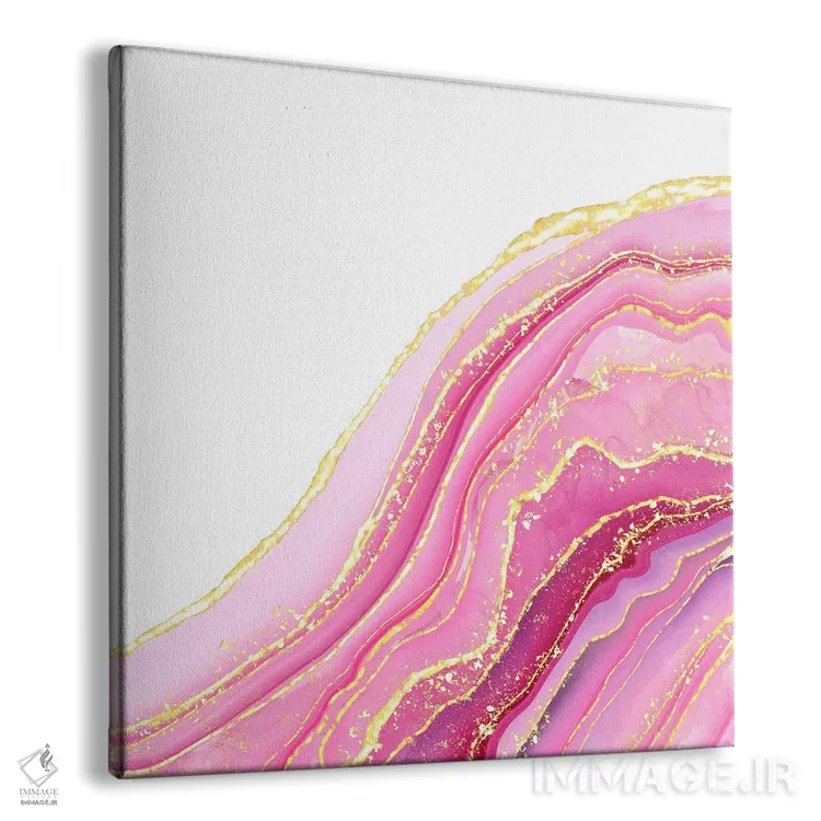 تابلو بافت عقیق صورتی درخشان شماره ۱۰ اثر آلوک دیزاین - نمای پرسپکتیو محصول