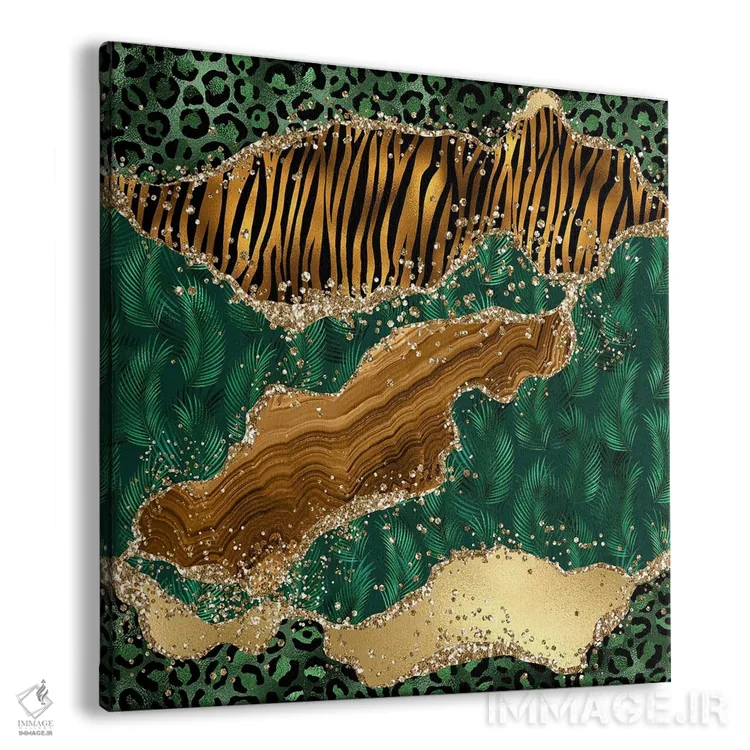 تابلو بافت عقیق وحشی براق شماره ۳ اثر آلوک دیزاین - نمای پرسپکتیو محصول