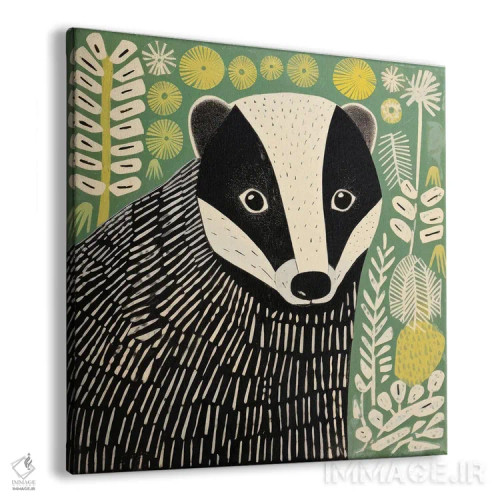 تابلو گورکن سبز اثر آلوک دیزاین - نمای پرسپکتیو محصول