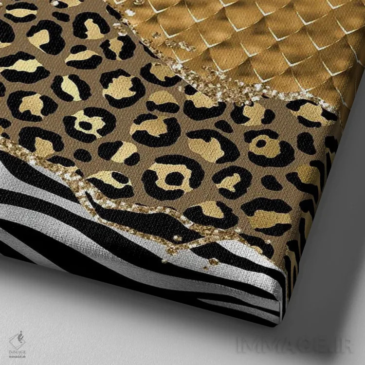 تابلو بافت عقیق وحشی براق شماره ۵ اثر آلوک دیزاین - نمای نزدیک بافت بوم