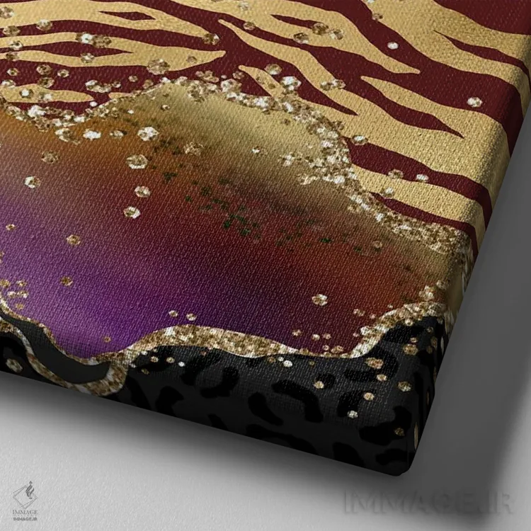 تابلو بافت عقیق وحشی براق شماره ۴ اثر آلوک دیزاین - نمای نزدیک بافت بوم