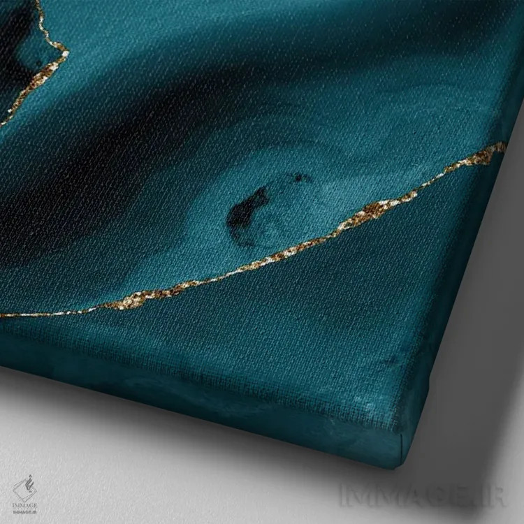 تابلو بافت عقیق براق اقیانوسی شماره ۱۰ اثر آلوک دیزاین - نمای نزدیک بافت بوم