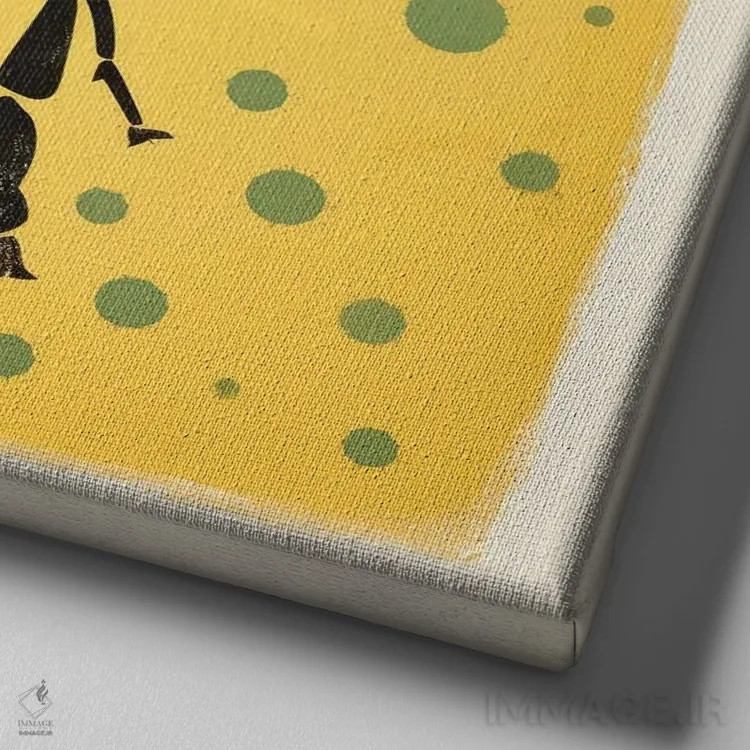 تابلو زنبور عسل اثر آلوک دیزاین - نمای نزدیک بافت بوم