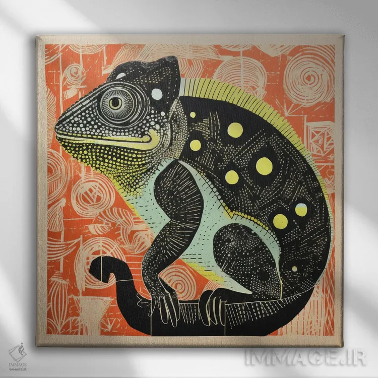 تابلو آفتابپرست سبز اثر آلوک دیزاین - نمای روبهرو روی دیوار