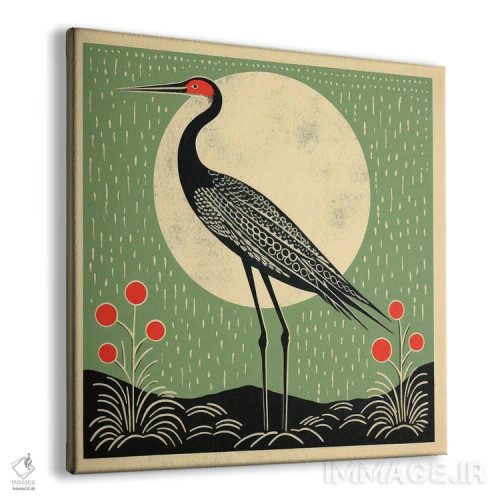 تابلو درنای سبز اثر آلوک دیزاین - نمای پرسپکتیو محصول