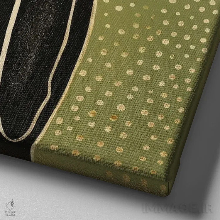 تابلو پنگوئن سبز اثر آلوک دیزاین - نمای نزدیک بافت بوم