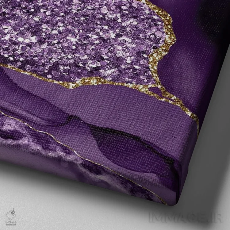 تابلو بافت دریایی اکات درخشان III اثر آلوک دیزاین - نمای نزدیک بافت بوم