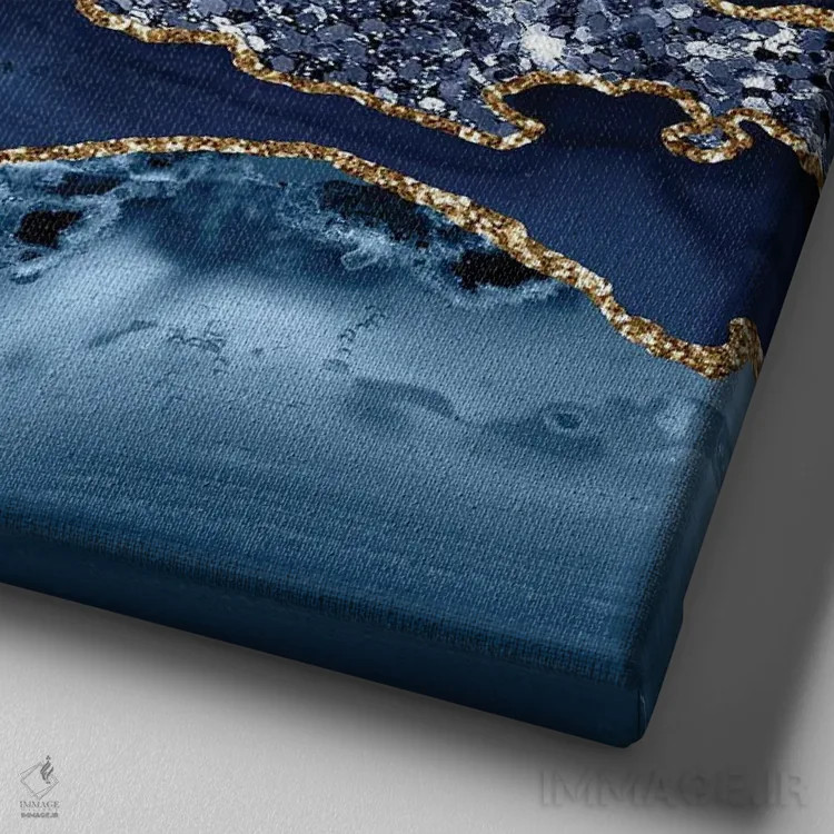 تابلو بافت دریایی اکات درخشان VII اثر آلوک دیزاین - نمای نزدیک بافت بوم