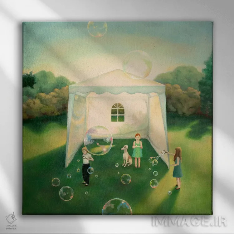 تابلو روزهای مهآلود اثر آنتوانت کلی - نمای روبهرو روی دیوار