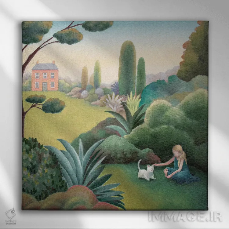 تابلو بچهگربه شیرین اثر آنتوانت کلی - نمای روبهرو روی دیوار