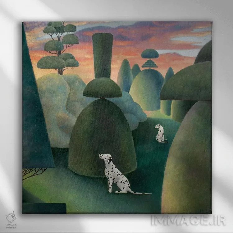 تابلو میان روز و شب اثر آنتوانت کلی - نمای روبهرو روی دیوار