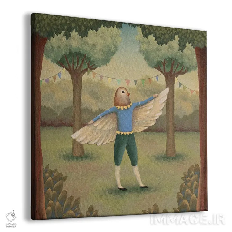 تابلو پسر پرنده اثر آنتوانت کلی - نمای پرسپکتیو محصول