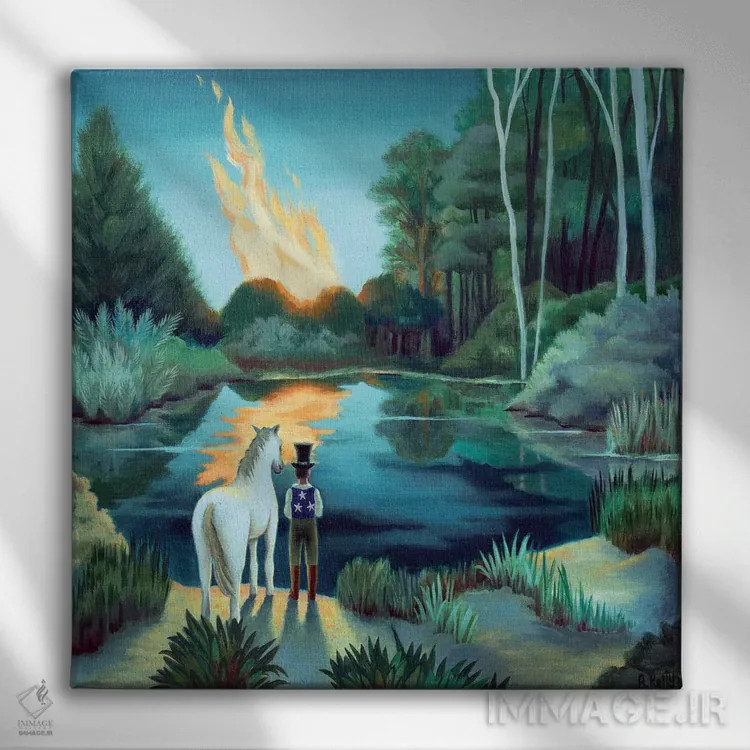 تابلو اکنون منتظریم اثر آنتوانت کلی - نمای روبهرو روی دیوار