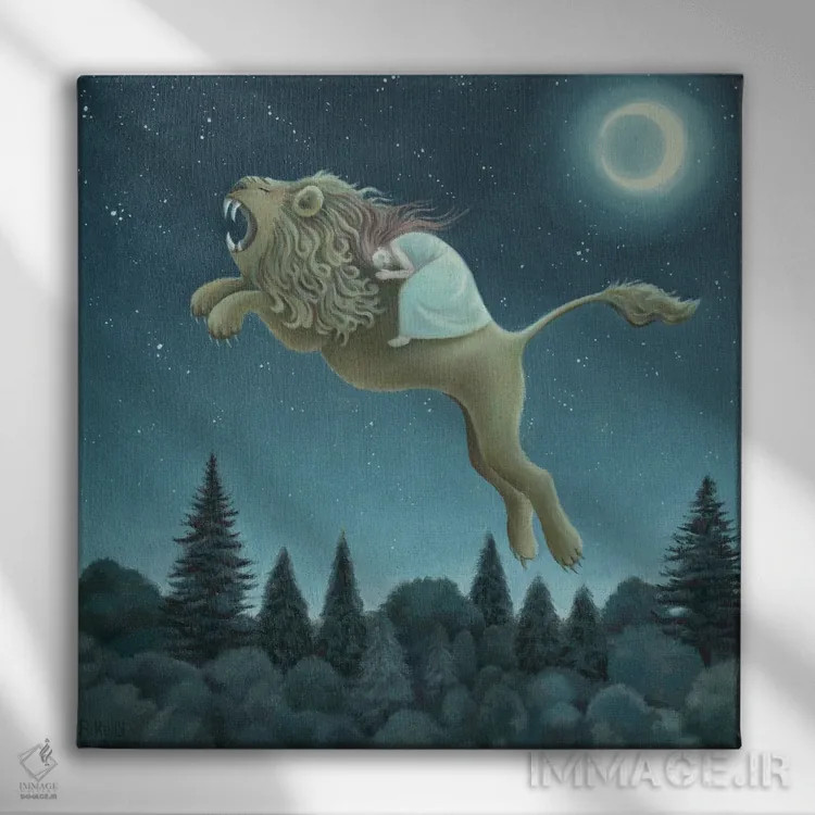 تابلو مسافران ستارگان اثر آنتوانت کلی - نمای روبهرو روی دیوار