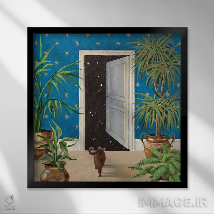 تابلو فقط در حال عبور اثر آنتوانت کلی - نمای قابدار مشکی