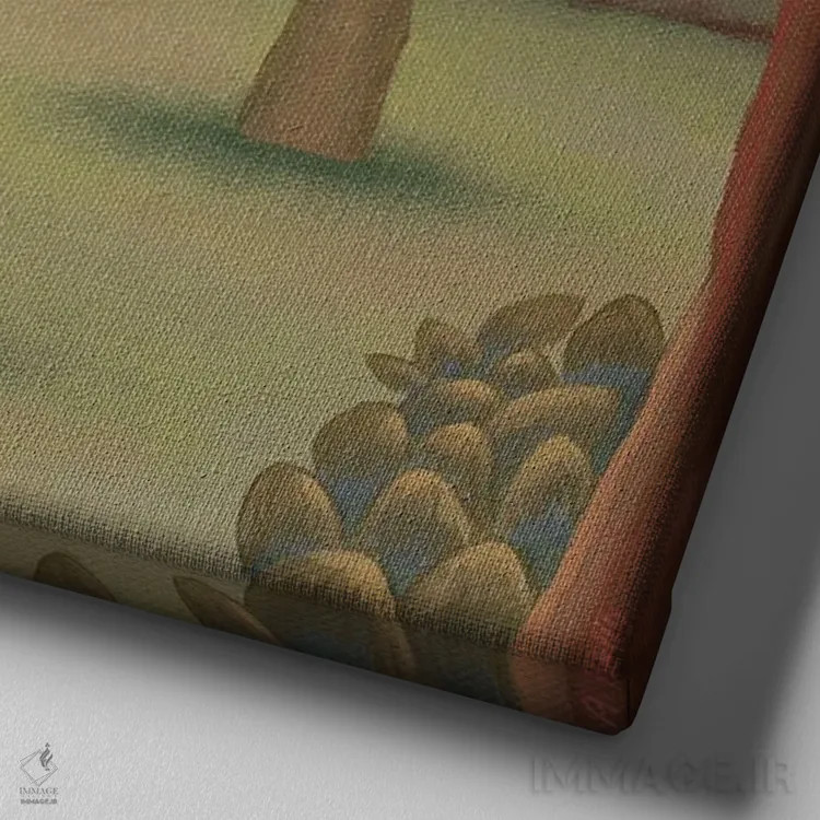 تابلو پسر پرنده اثر آنتوانت کلی - نمای نزدیک بافت بوم