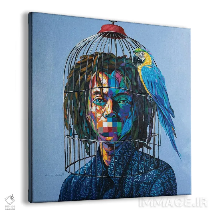 تابلو آیِکوتو (نام آفریقایی) اثر آکینتایو آکینتوبی - نمای پرسپکتیو محصول