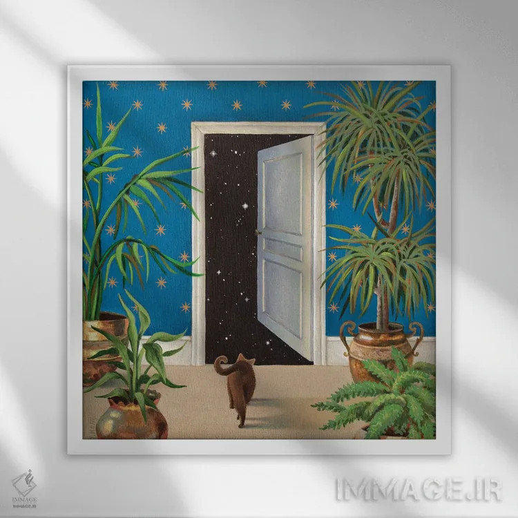 تابلو فقط در حال عبور اثر آنتوانت کلی - نمای قابدار سفید