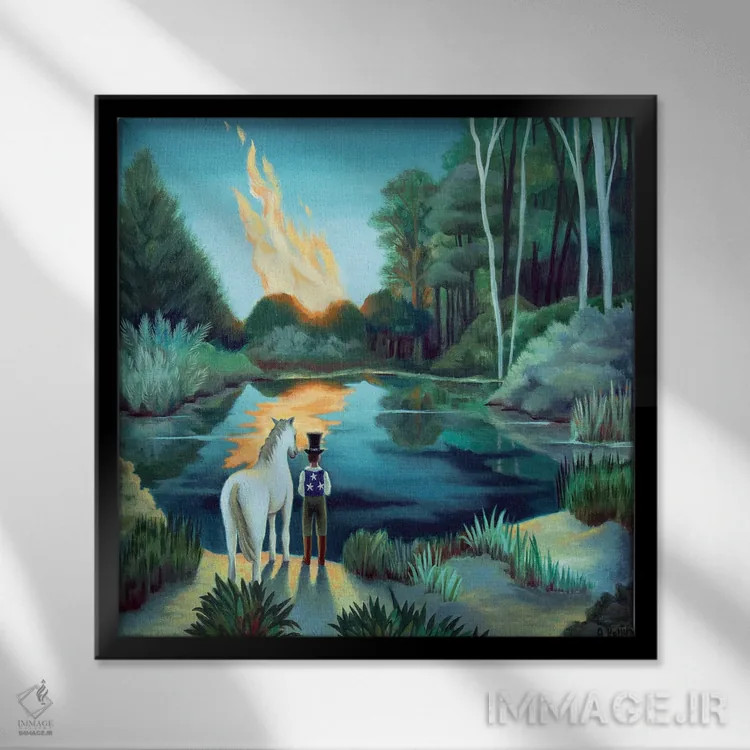 تابلو اکنون منتظریم اثر آنتوانت کلی - نمای قابدار مشکی