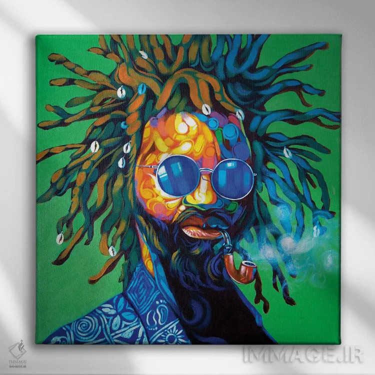 تابلو مرد فولاباور اثر آکینتایو آکینتوبی - نمای روبهرو روی دیوار