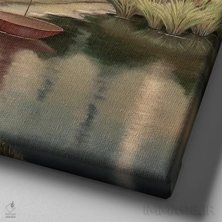 تابلو خلیج ماه ستاره اثر آنتوانت کلی - نمای نزدیک بافت بوم