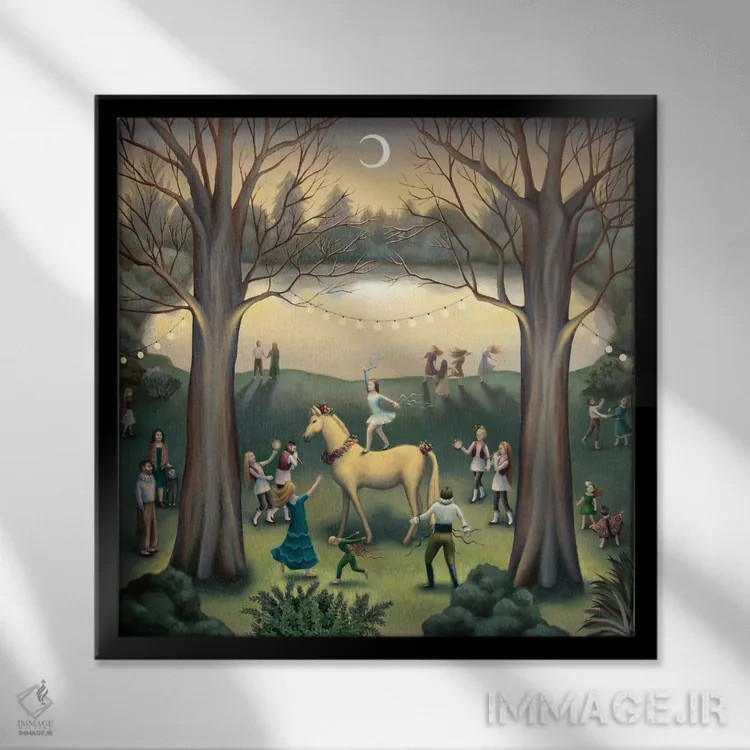 تابلو رقص گرگومیش اثر آنتوانت کلی - نمای قابدار مشکی